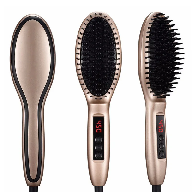 ЖК жидкокристаллический прямой гребень для волос отрицательный ион без