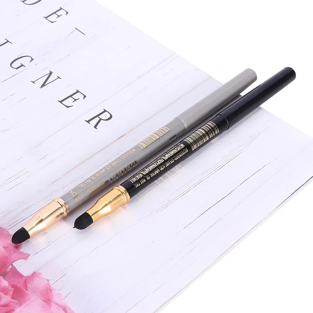 Hot Sale 2 In 1 Eyeliner Eye Shadow Pen Sponge Waterproof Eyeliner Pencil Eye Shadow Liner Makeup Pen Cosmetic Makeup Tools