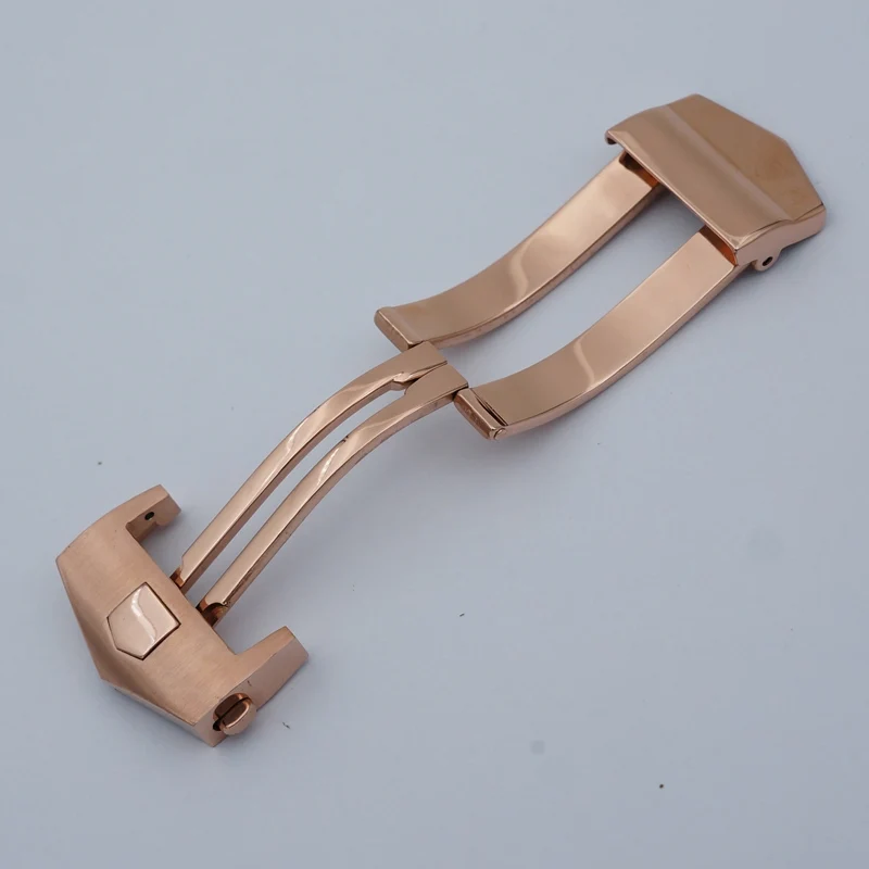 MAIKES 18mm 20mm NEW High Quality Stainless Steel Deployment Solid Butterfly Buckle Watch Band Strap Clasp For Watch Men