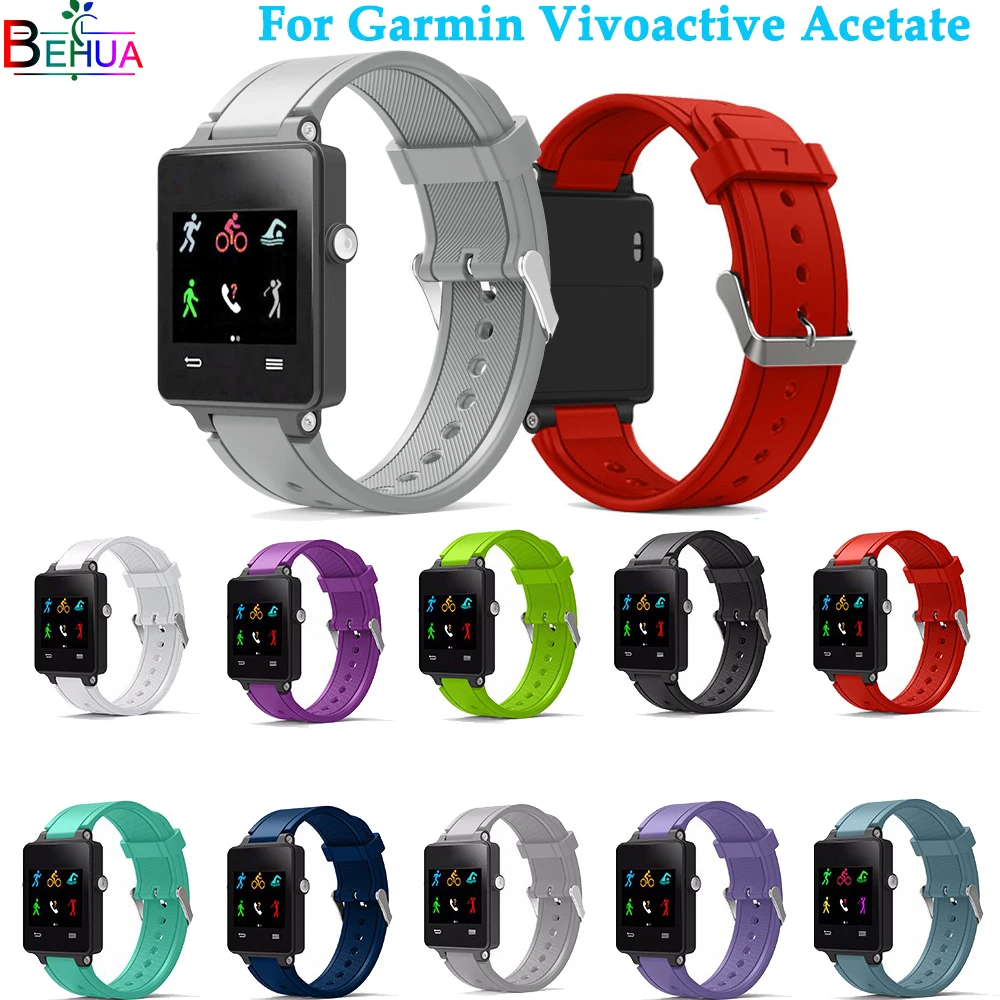 Спортивный силиконовый ремешок для наручных часов Garmin vivoactive acetate сменный Новый |