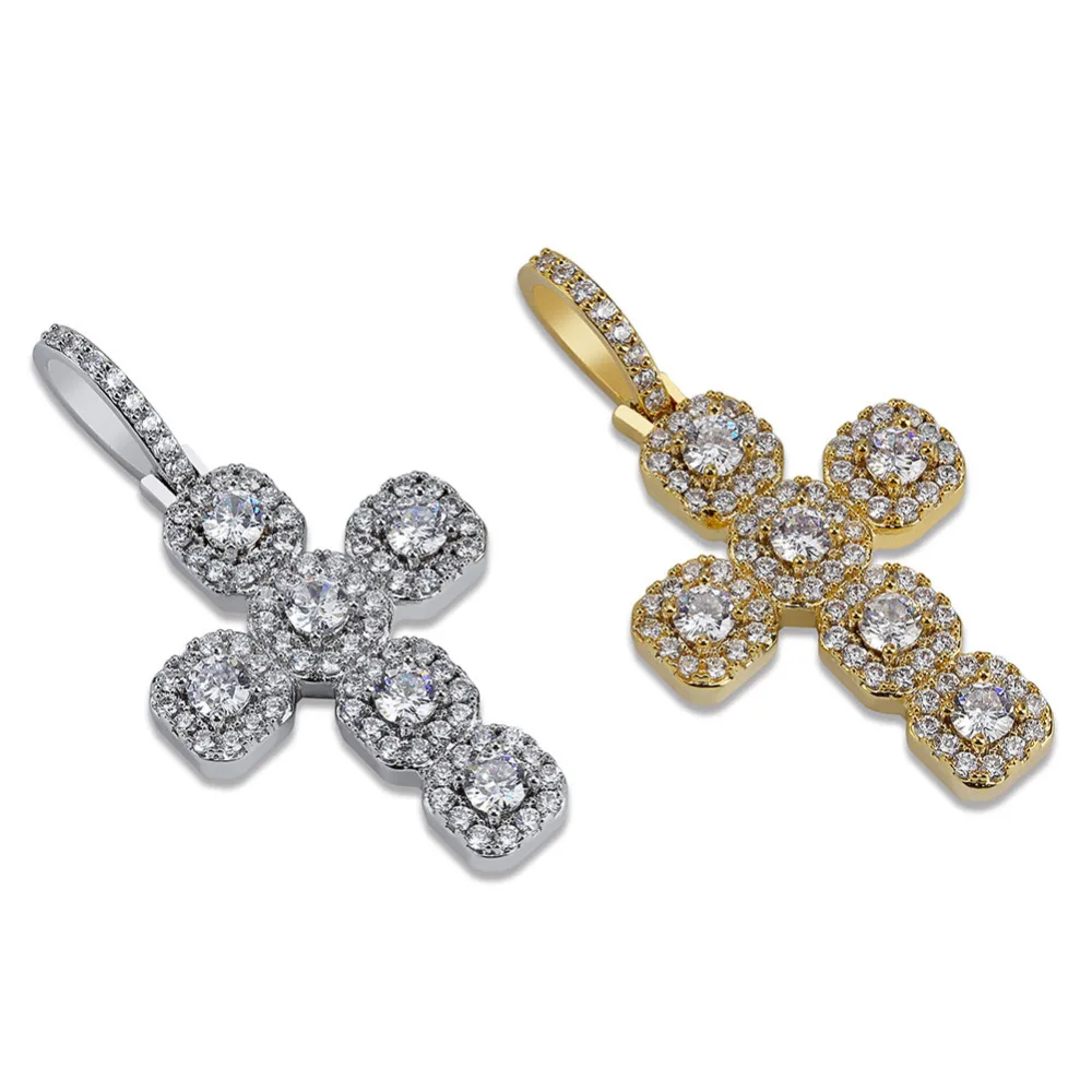 JINAO Новая модная подвеска крест ожерелье кубический циркон Iced Out цепь хип хоп ювелирные изделия для мужчин женщин Подарки