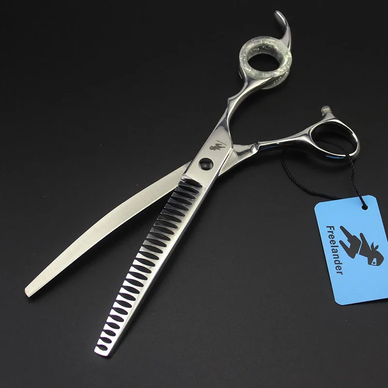 7.5inch Shark Curved Thinning Scissor for Dog Grooming Clipper Trimmer Hairdressing Supply Shear | Красота и здоровье