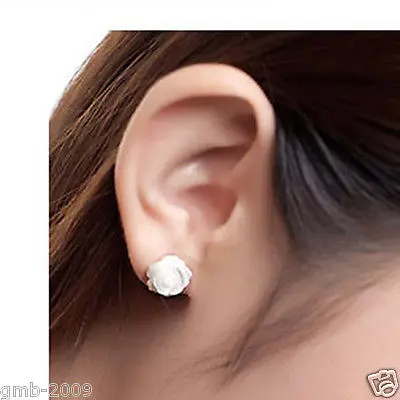 Хит продаж Новые-Новые 12 мм Красивые белые раковины розы 925 пробы серебряные