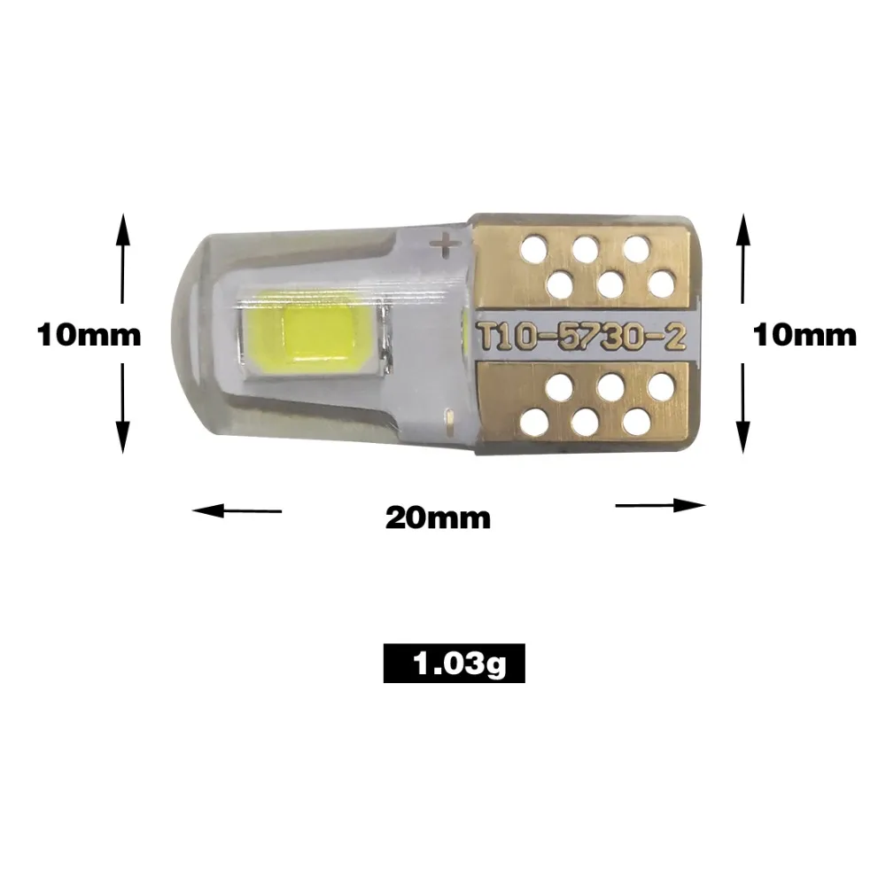 Светодиодсветодиодный лампа W5W T10 12 в высокой яркости 3030 2SMD для стояночного