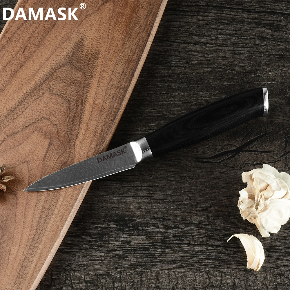 Дамасский нож Damask 3 5 дюйма VG10 67 слойный японский шеф-повара очень острое лезвие