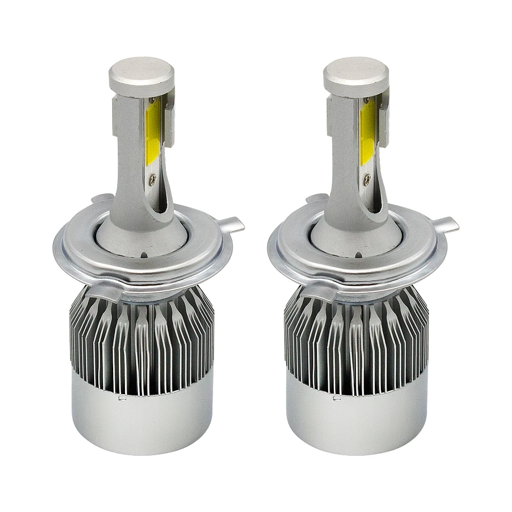 2 шт. H1 H3 H7 H11 9005 светодиодный фар автомобиля лампы 12V 24V 72W фары для 7600LM супер яркий H4 Hi/короче спереди и длиннее сзади) Луч COB светодиодные фары авто передняя лампа 6000k