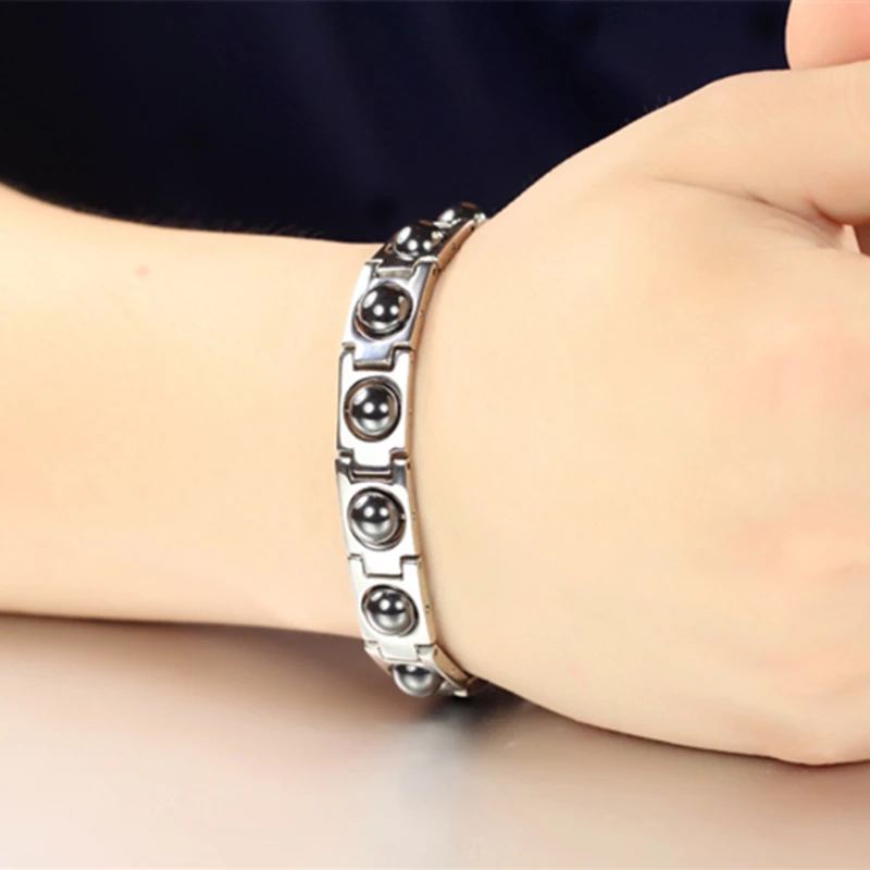 Крутой магнитный браслет бисер терапия с помощью гематита здоровье украшение из