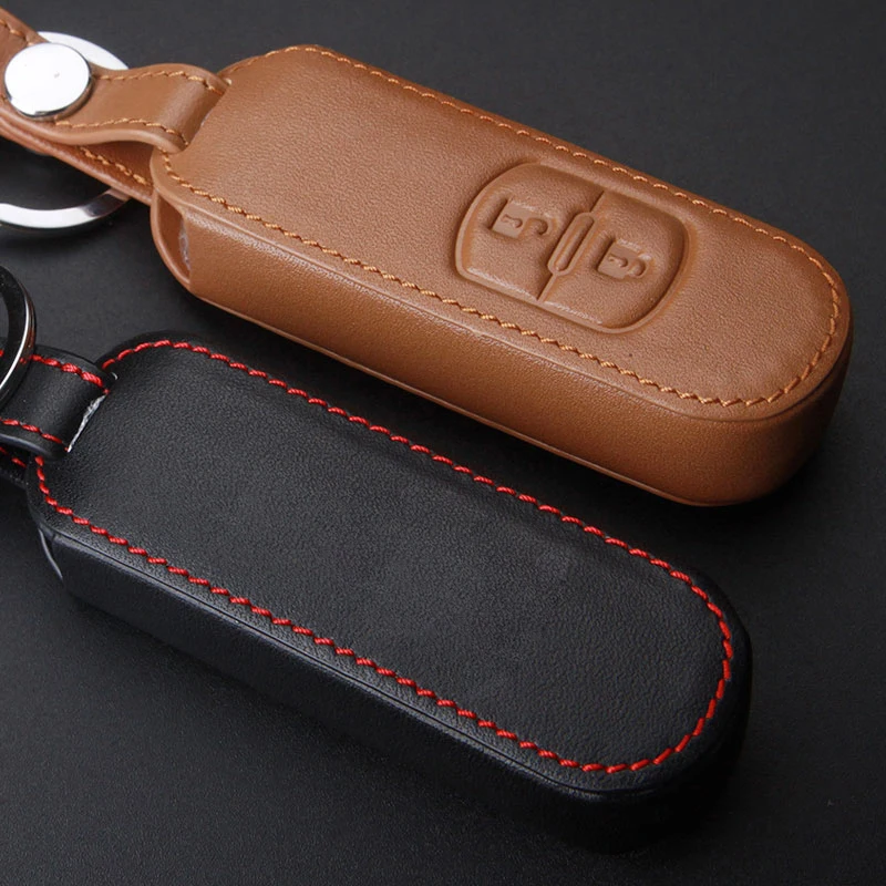 Прошитая вручную кожаная keypack для автомобилей ключ чехол MAZDA CX 3 MX 5 Mazda2 6 ATENZA 8 9 RX и