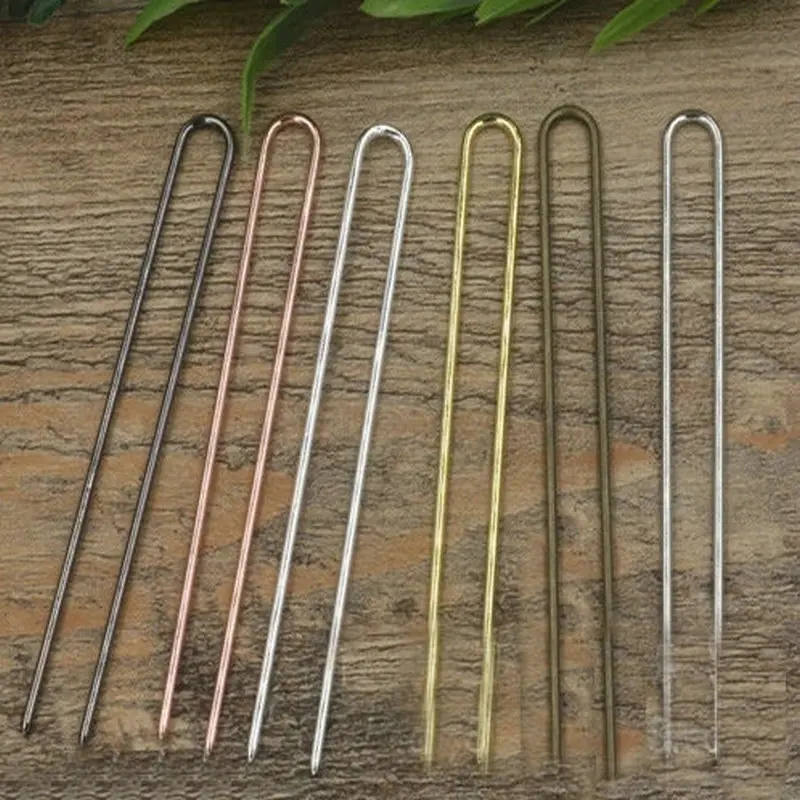 Hairpin stick U shape hair clip for wedding hair accesseries wear finding 2mm*120mm Diy Vintage Jewelry