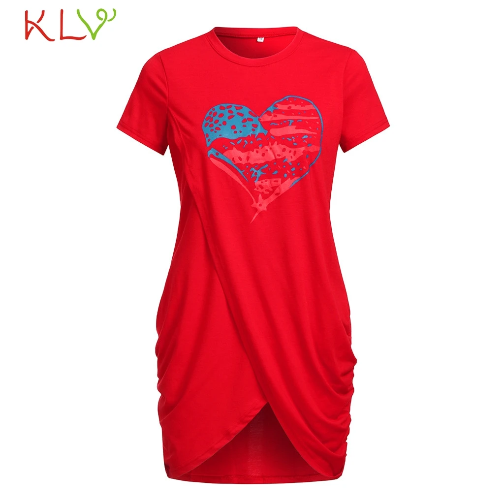 Женское платье рубашка с коротким рукавом разрезом и принтом флага США|Женские