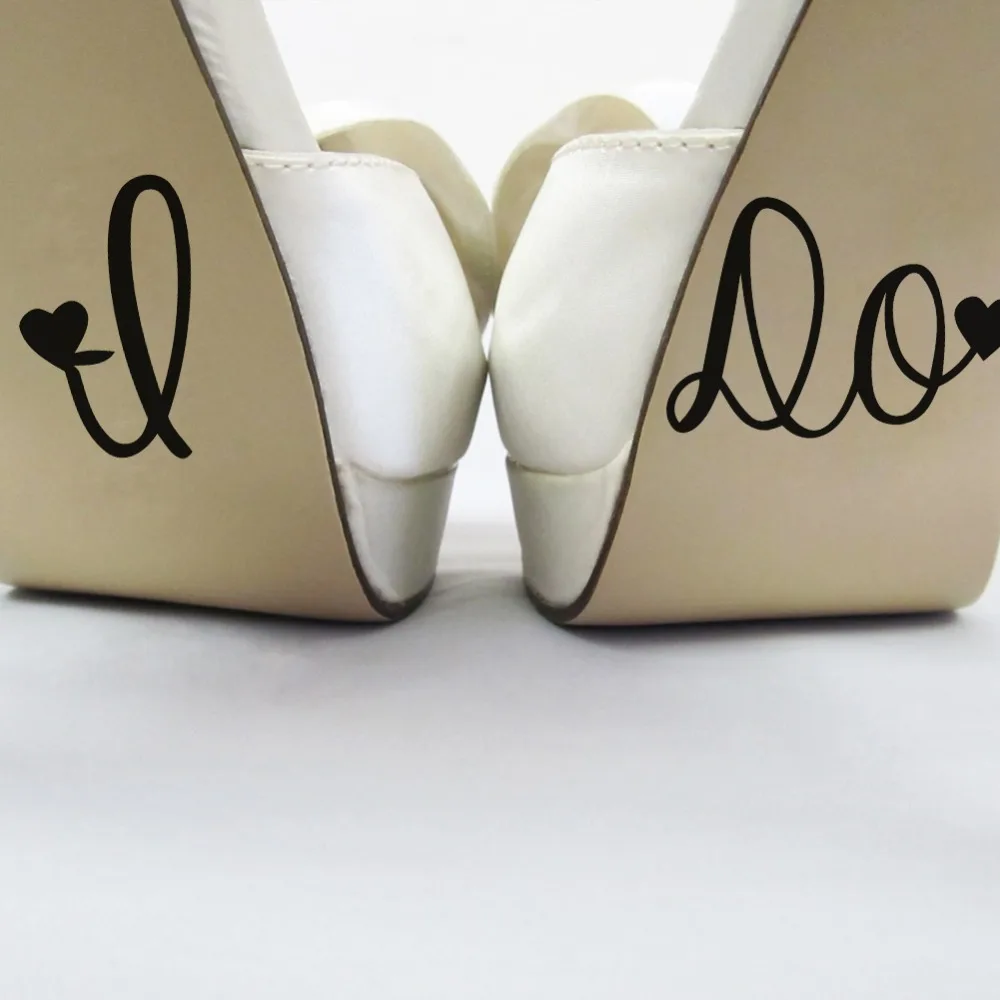 I Do Personalised Wedding Shoes Decal Vinyl Novelty Cute Stickers for Accessories wedding decor | Дом и сад