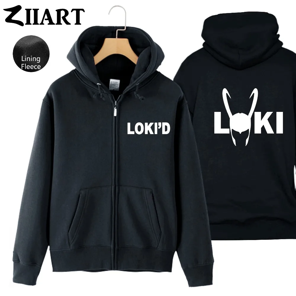 Женский армейский шлем Loki флисовое пальто на молнии с капюшоном и надписью God Of
