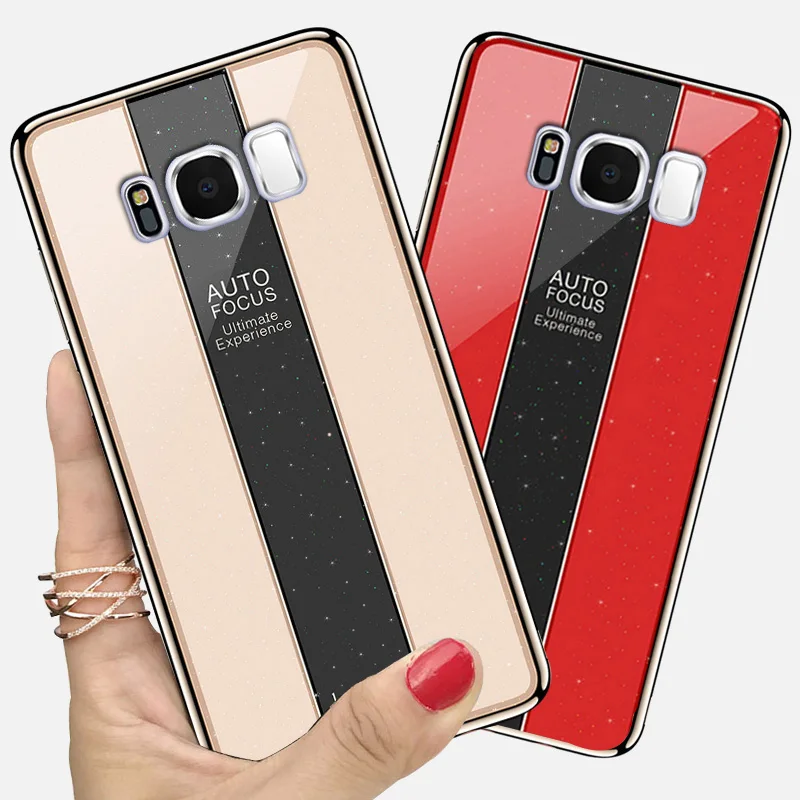 Чехол YonLinTan чехол для Samsung Galaxy S8 Plus S 8 S8Plus роскошный блестящий из закаленного