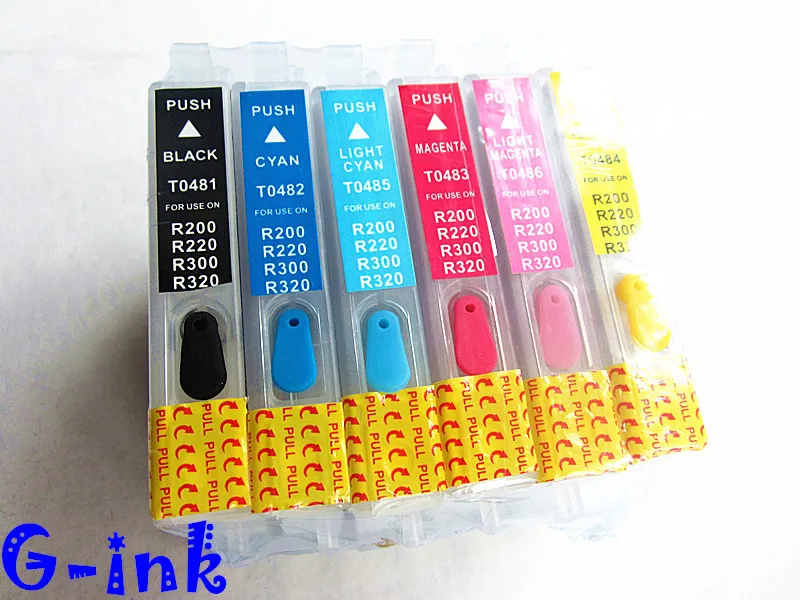 T0481 пополнения Картридж для epson Стилусы Photo R200 R220 R300 R300M r320 R340 RX500 RX600 RX620 rx640 принтера