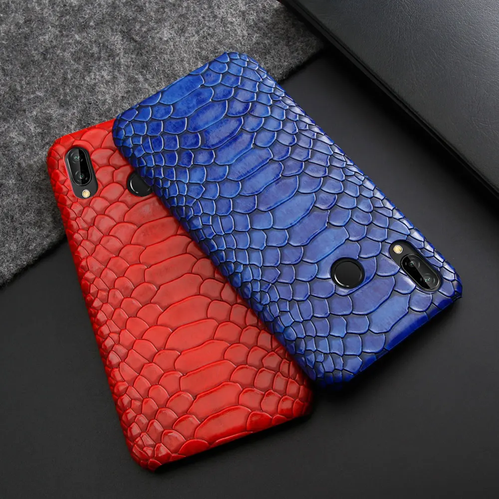 Высокое качество змеиная кожа чехол для huawei P20Lite Nova3E PC идеально подходит P30Lite Nova4E