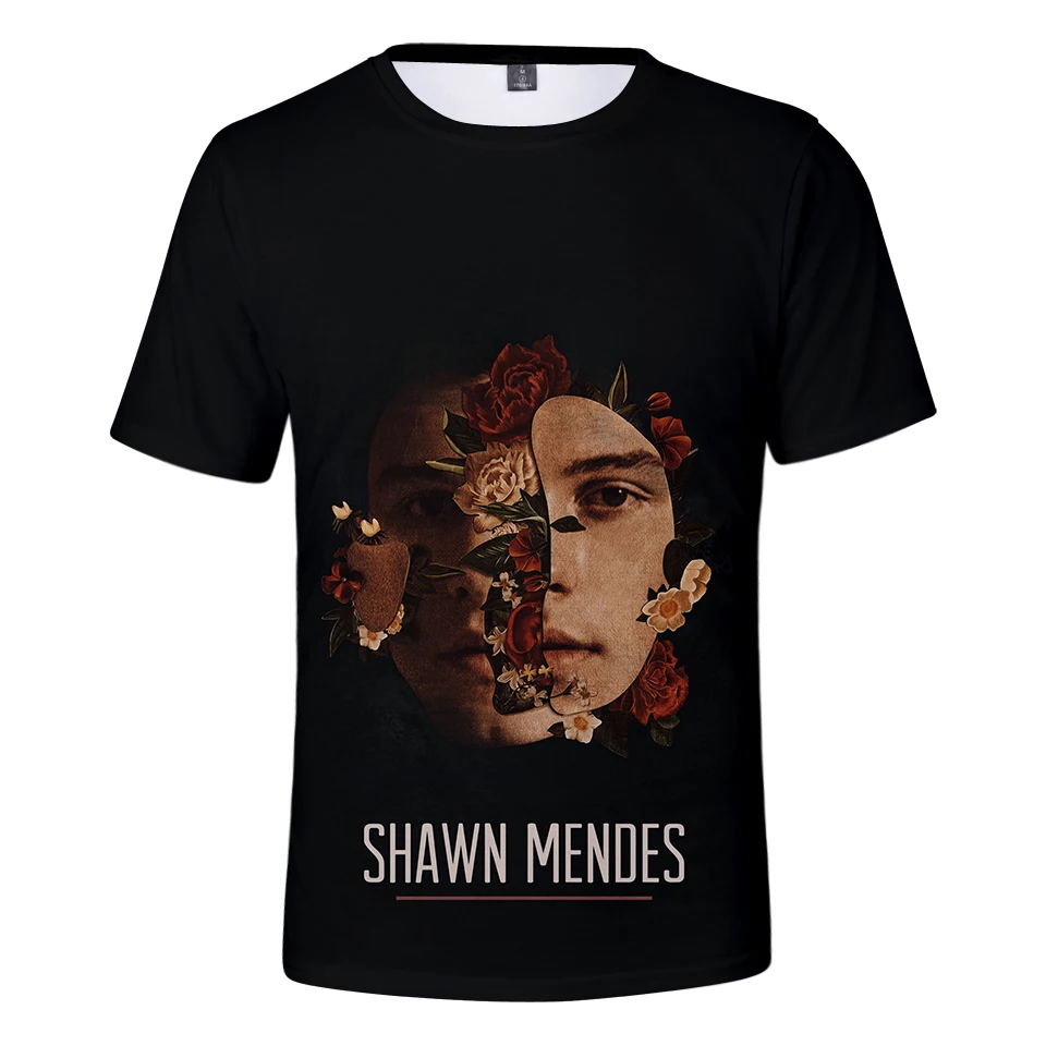 Женская футболка в стиле Харадзюку Shawn mendes с коротким рукавом и электронной