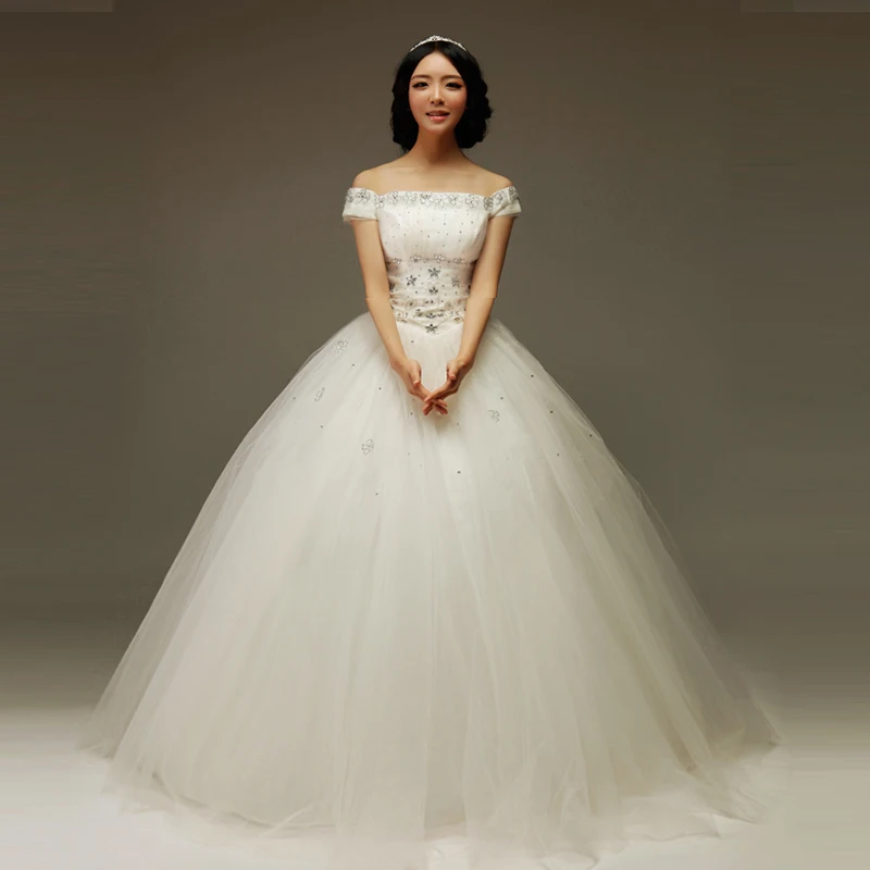 Hotting2013 new arrival wedding dress formal slit neckline sweet bride bandagecustom-made | Свадьбы и торжества