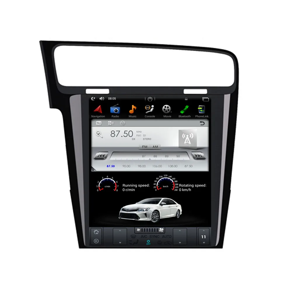 10 4 &quotTesla Тип Android подходит для VW GOLF 7 2013 2019 автомобильный dvd плеер навигация gps