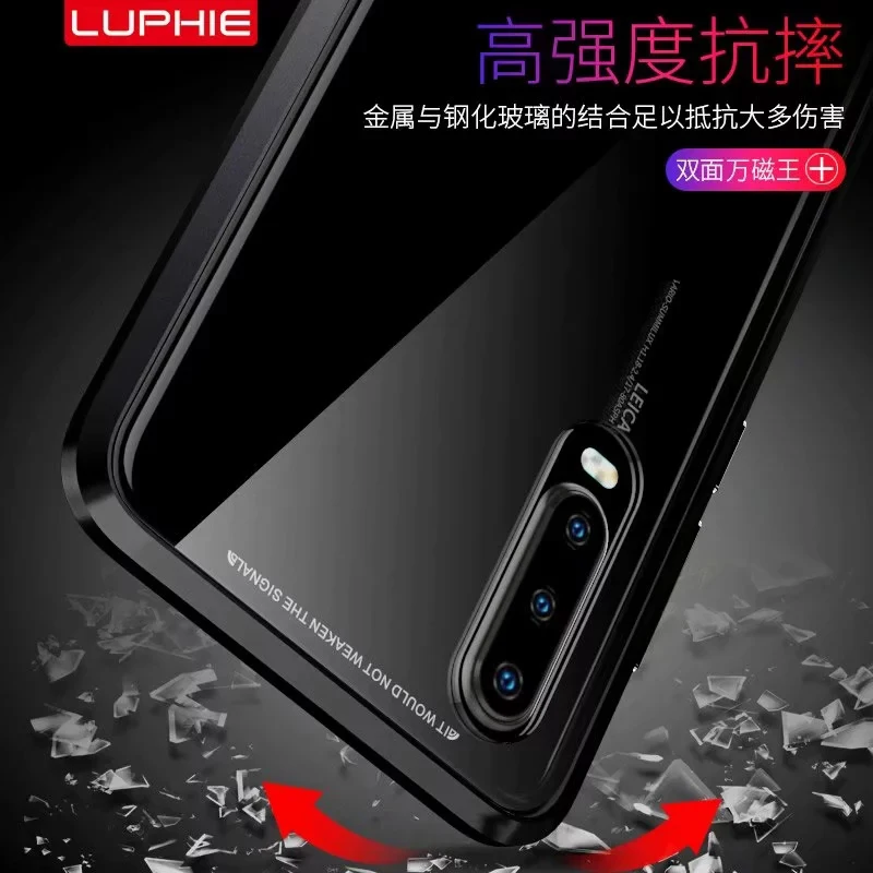 Передний и задний двухсторонний стеклянный Магнитный чехол для huawei P30 Pro mate 20 360