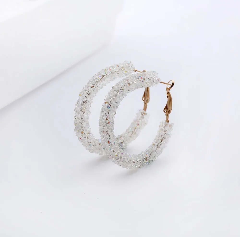 Винтажные корейские большие серьги для женщин женские модные с золотым