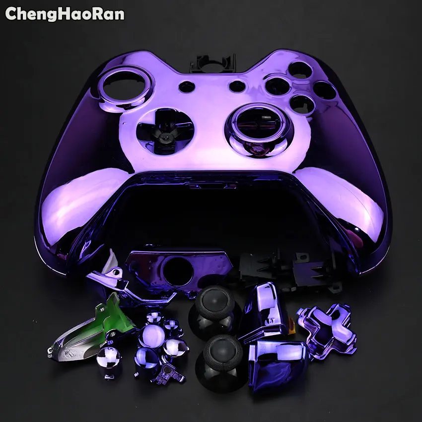 Chrome Purple ChengHaoRan для microsoft Xbox One Xboxone беспроводной контроллер хромированный полный корпус Оболочка Чехол комплект с кнопкой+ Внутренняя Рамка - Цвет: Chrome Purple