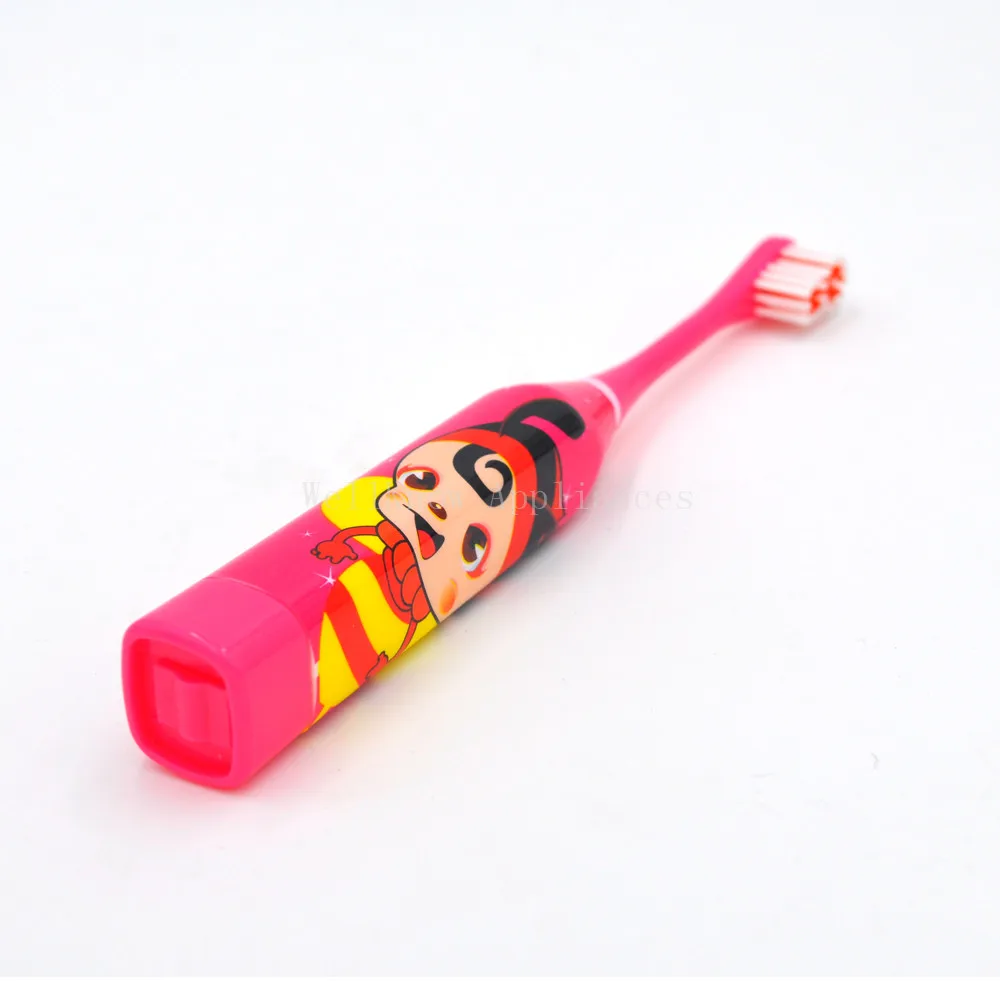 Детская электрическая зубная щетка двусторонняя с мультяшным