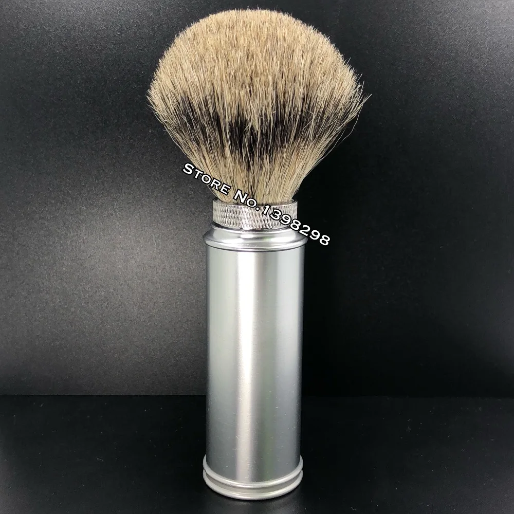 Дорожная кисть для бритья CSB Knot 20 мм Алюминиевая Матовая Хромированная ручка