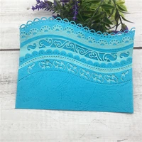 hot sale vintage lace embrossing curved wavy border metal cutting dies scrapbooking embossing paper card making diy cards