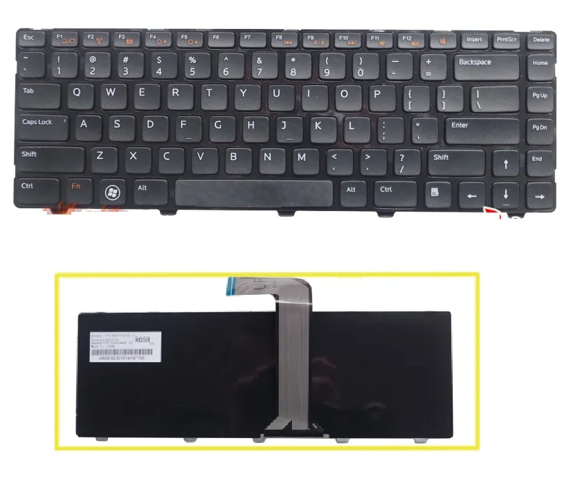 

SSEA New US Keyboard Black For Dell Inspiron 15R 5520 7520 0X38K3 65JY3 065JY3