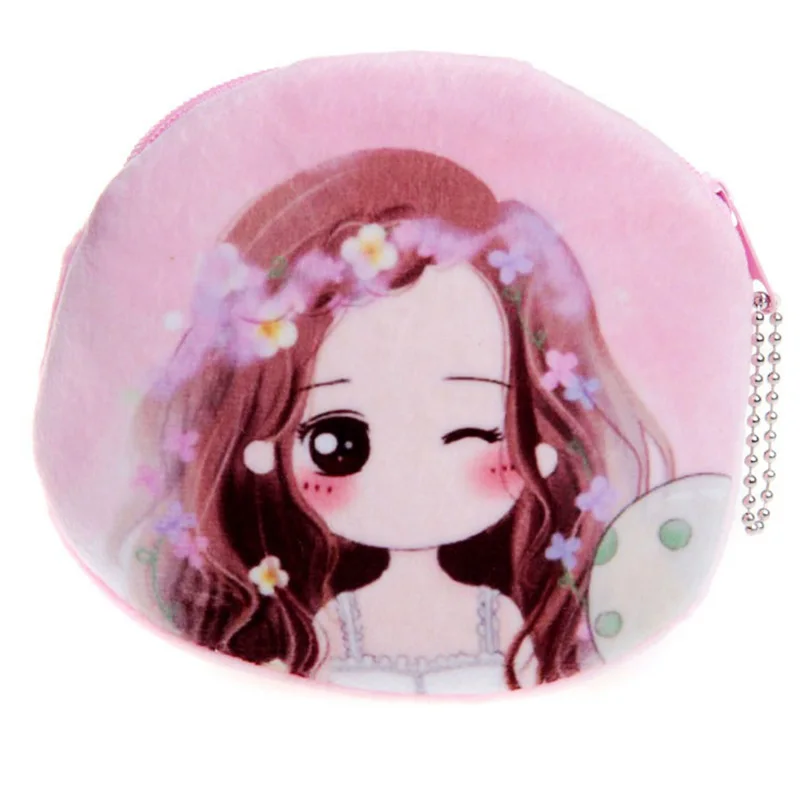 Овальные Мультяшные красивые детские сумки для монет на молнии девочек женские