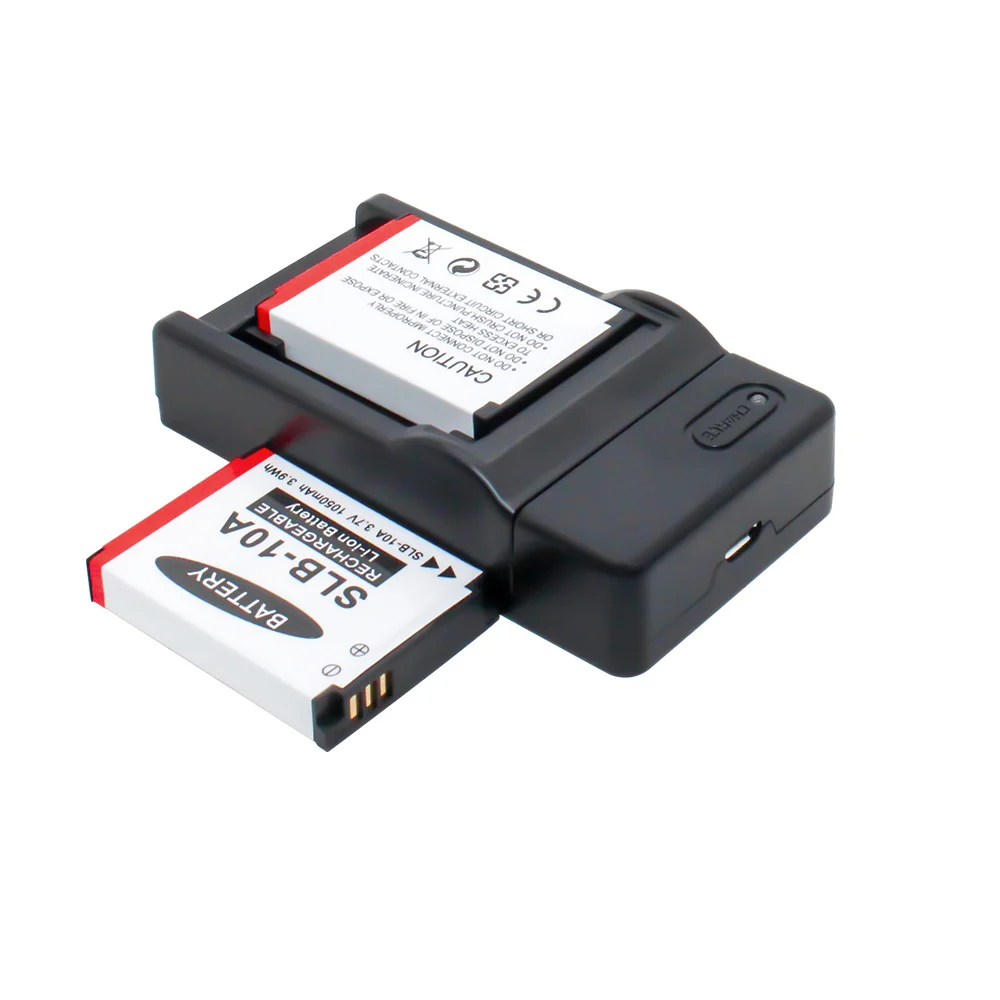 Сменная батарея(2-Pack) и USB зарядное устройство для цифровой камеры SAMSUNG SLB-10A EX2F HZ15W SL202 SL420 SL620 SL820