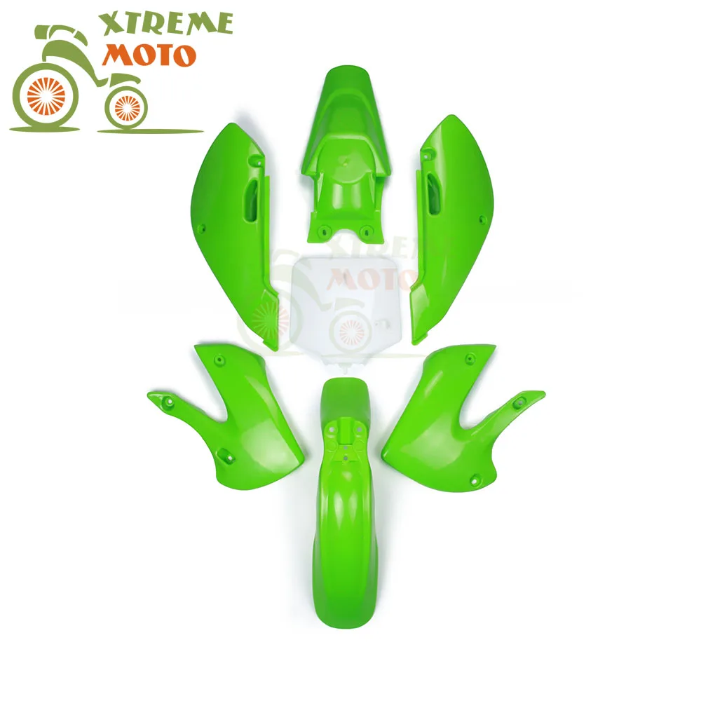Новый комплект пластиковых наконечников для крыла зеленого и белого цвета Kawasaki