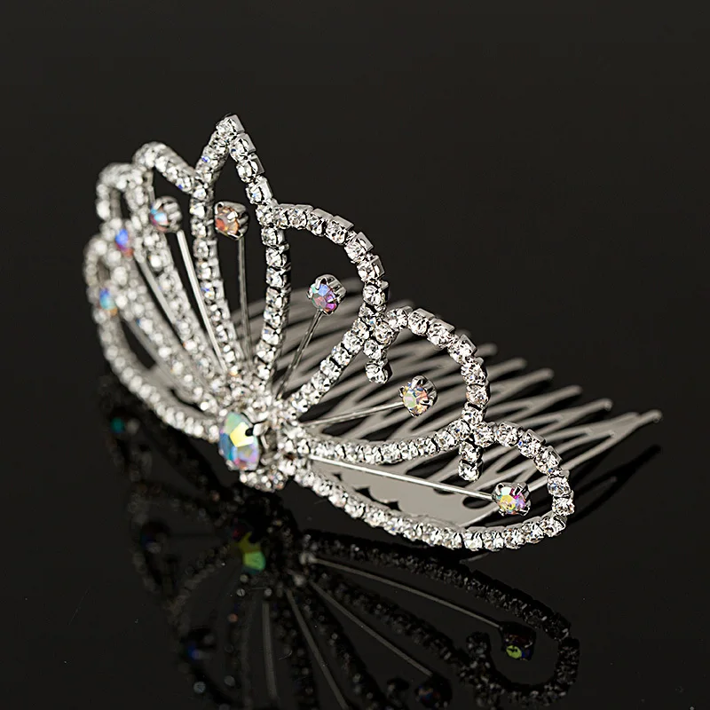 YFJEWE Модный женский кристалл элегантный серебристый цвет Свадебный гребень для