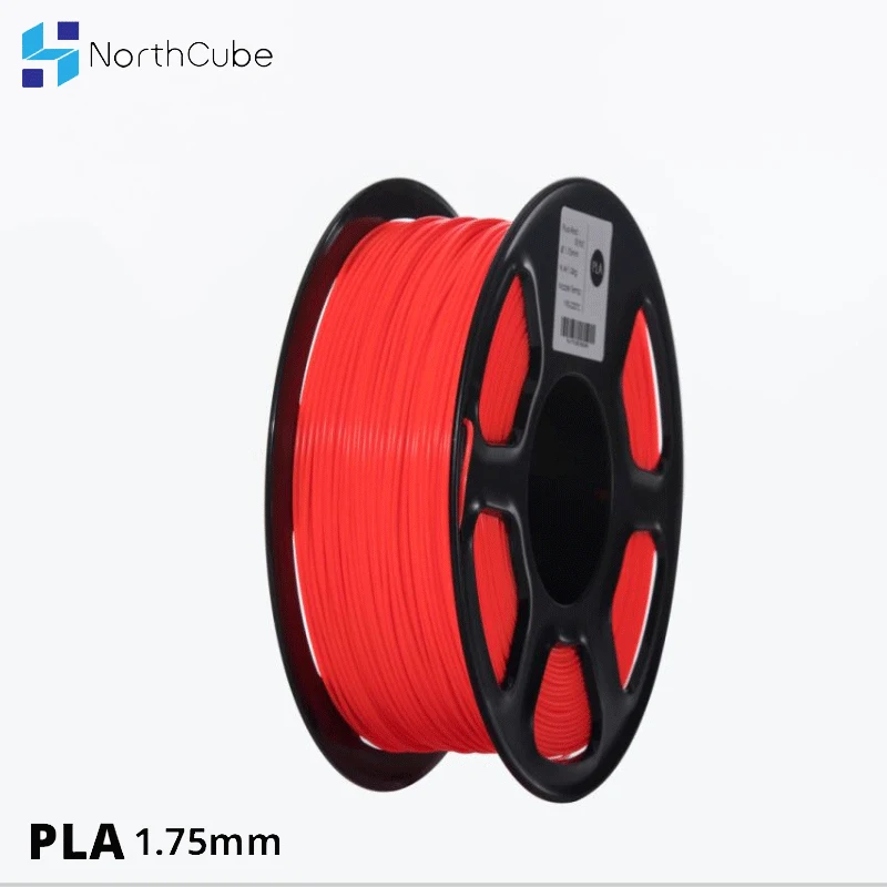 Нить PLA для 3D принтера NORTHCUBE 1 75 мм кг (0 02 фунта) +/ флуоресцентная красная|Материалы