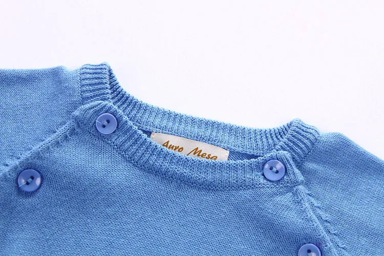 Милый детский вязаный комбинезон голубой Цельный Мягкий с дельфином для