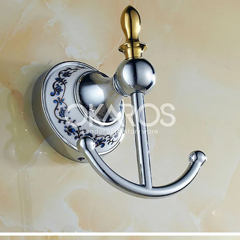 Крючок для халата OKAROS крючок одежды хромированный полотенец из нержавеющей