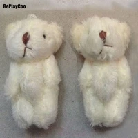 100pcslot mini long wool joint teddy bear plush toys 4 5cm animal wedding gifts for kids peluches bicho ursinho de pelucia