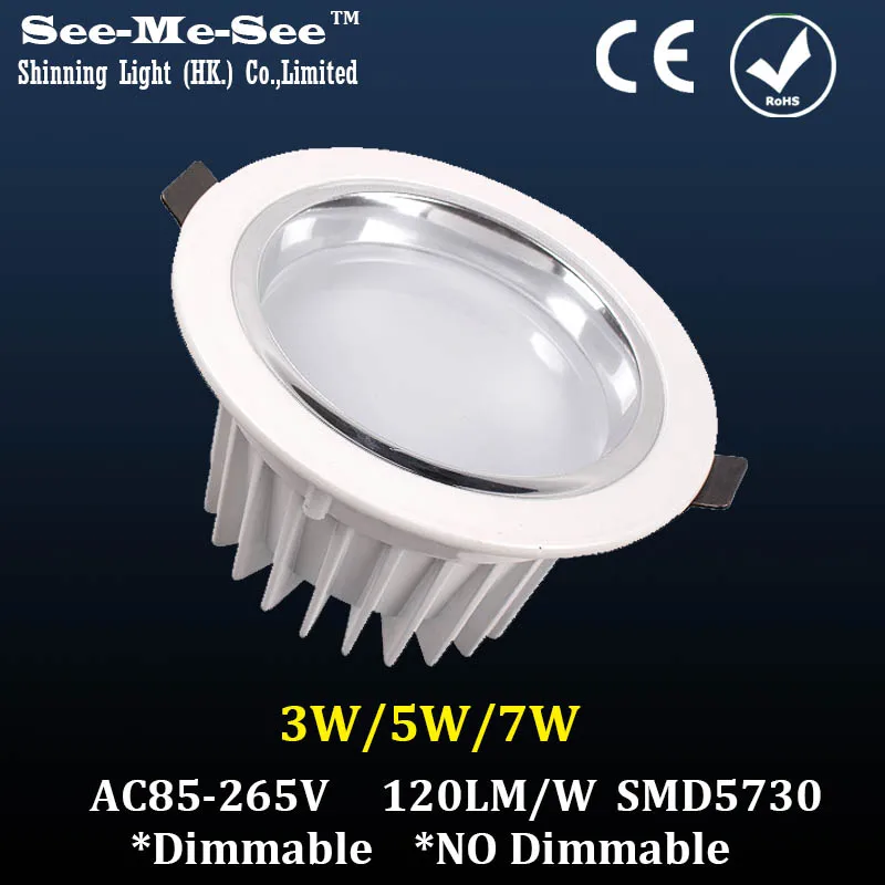 

5PCS Led Downlight 3W 5W 7W 9W 12W 15W 18W 20W 30W 40W LED Ceiling Recessed Dimmable Aluminium Alloy Lamp Spot Light
