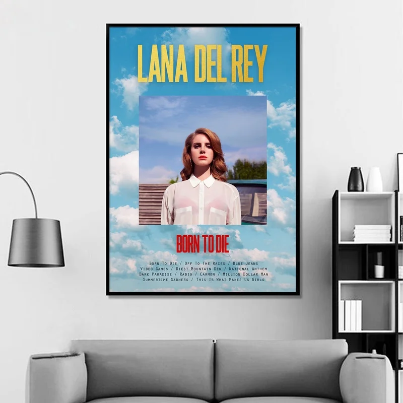 Лана Дель Рей Born To Die с надписью &quotальбом поп музыки крышка плакат музыкальной