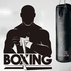 Съемный Виниловый настраиваемый баннер для боксерского клуба, спортивные настенные наклейки для фитнеса и бокса 3A13