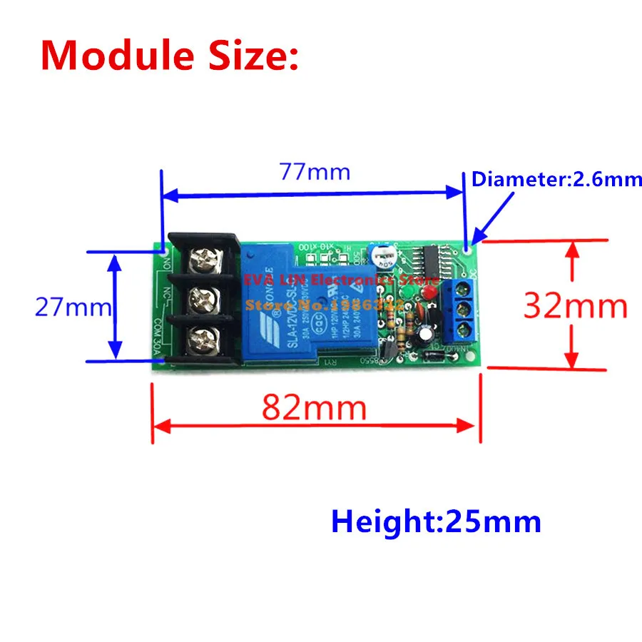 WS16 30A DC 12 В реле времени ПЛК Модуль высокого уровня Время задержки срабатывания