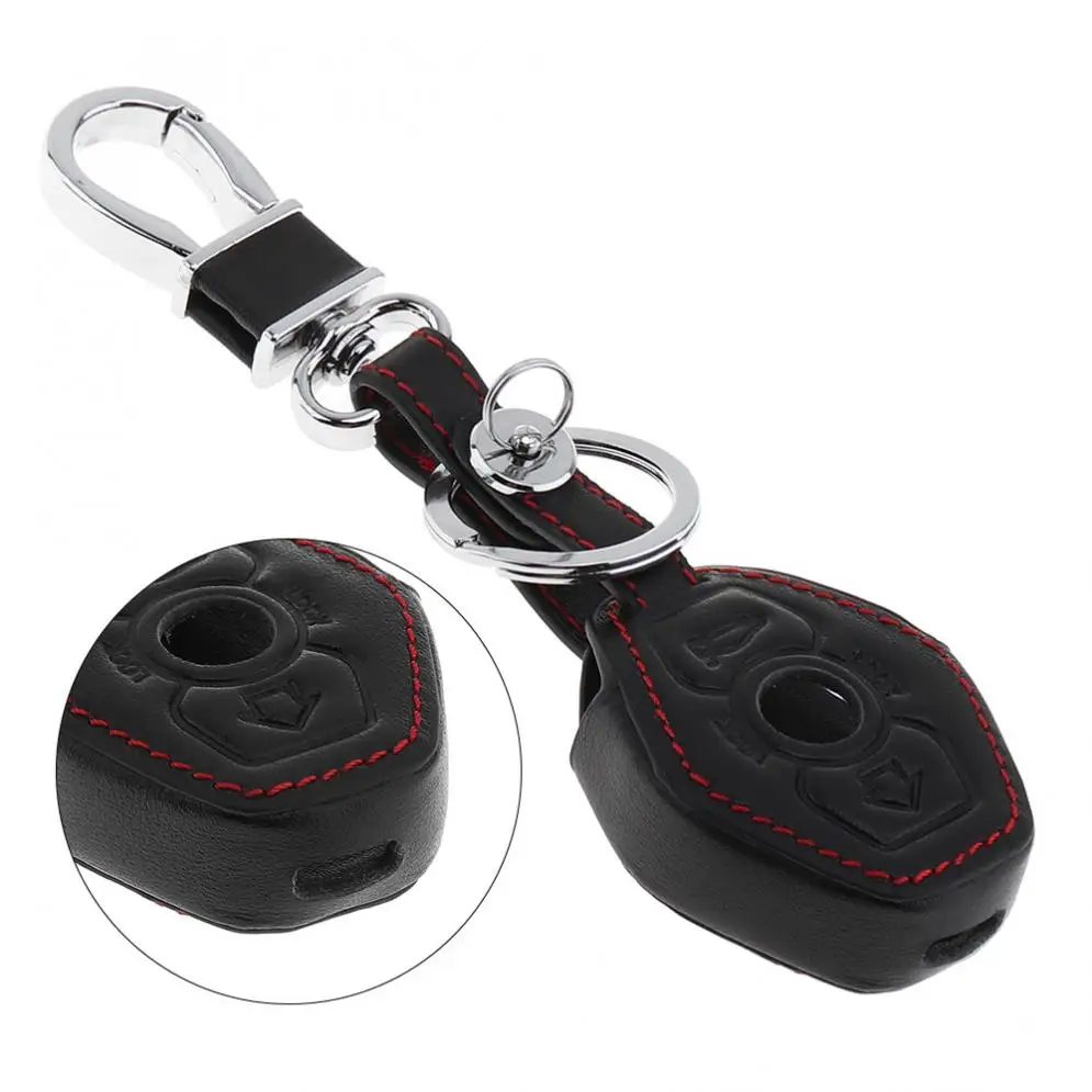 4 кнопки ручной работы кожаный чехол для ключа автомобиля протектор держатель с