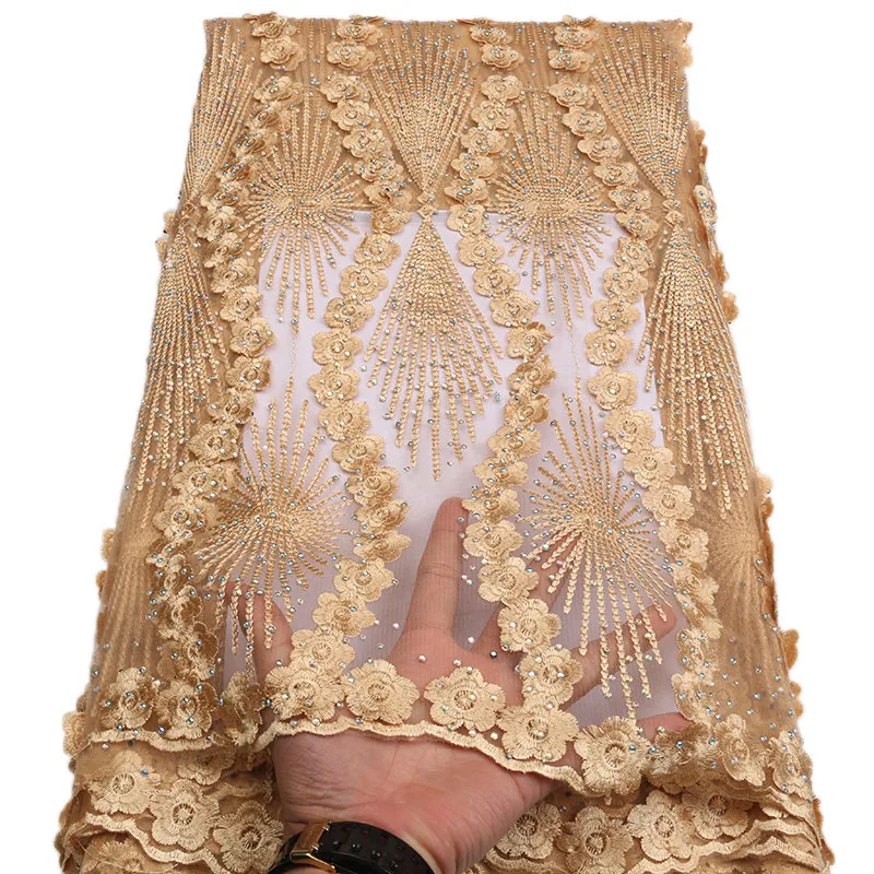 Франция Кружево Ткань 2018 последние африканские S Роскошные с Камни французский