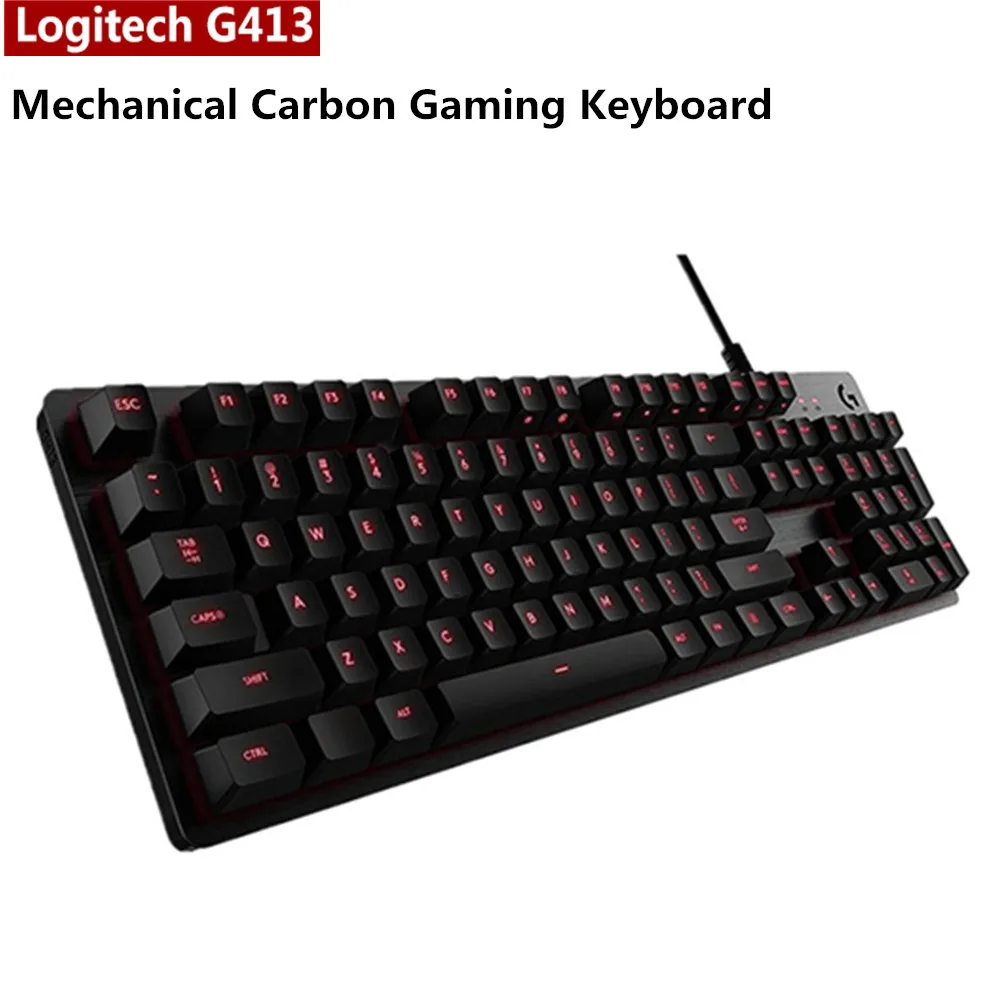 Logitech G413 ROMER G переключатель светодиодный Механическая с подсветкой карбоновая