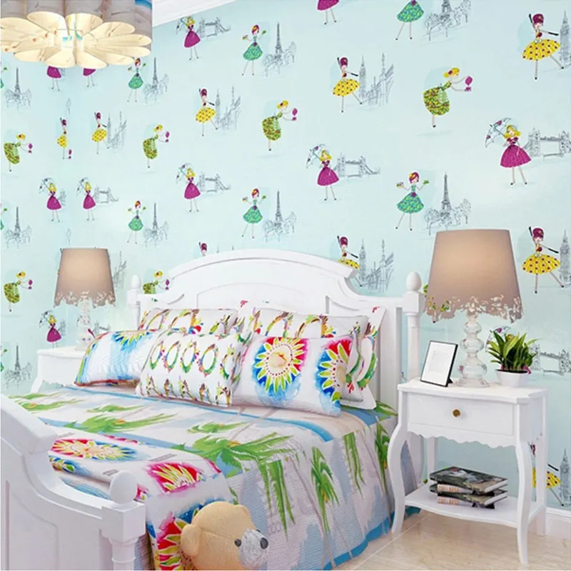 3D обои с изображением балерины и мультяшной девушки современные нетканые для