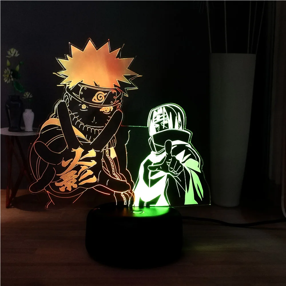 Uzumaki Naruto Uchiha Sasuke смешанные изменения 7 цветов Новый Dec атмосфера прикроватный