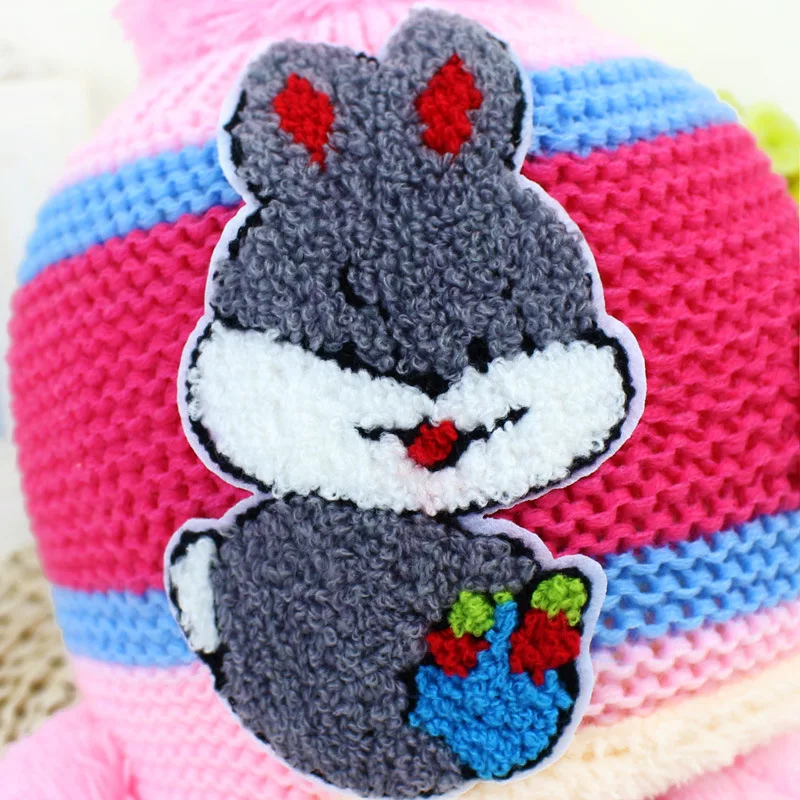 Новая детская вязаная шапка милая зимняя теплая Младенческая шапочка для