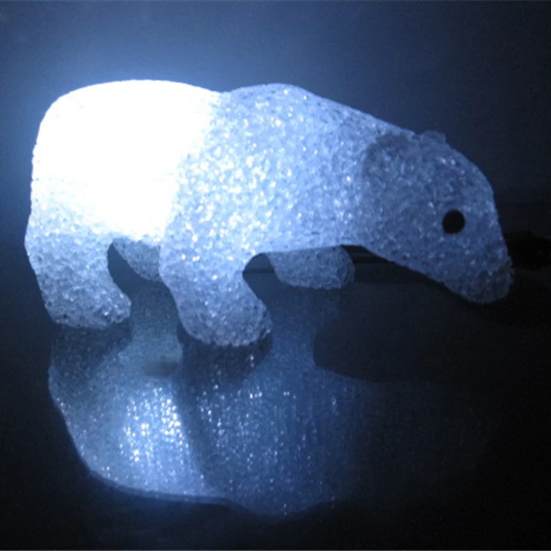 Четырехместный Кристалл Белый Медведь ночник мужской подарок матери | Лампы и