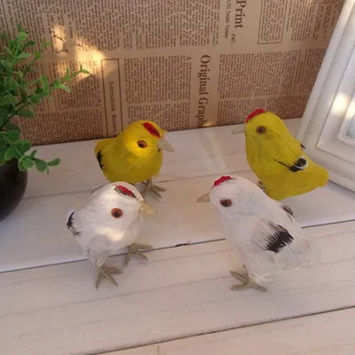 

simulation animal chicken toy 7x9x5cm model,lifelike chicken toy home decoration gift w006