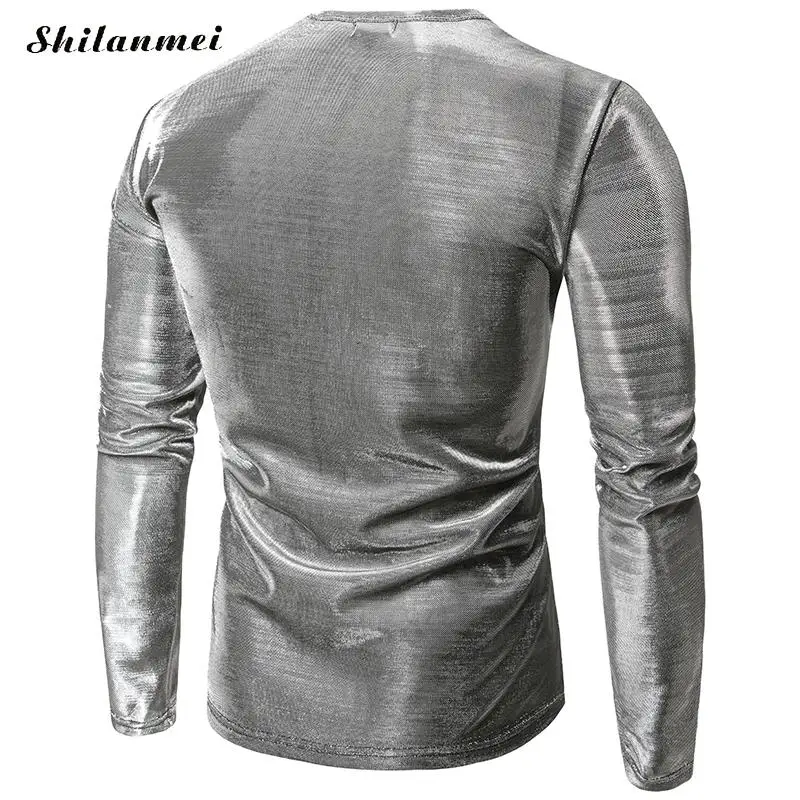 Брендовые мужские Футболка Модные Серебристые золото футболки Для мужчин